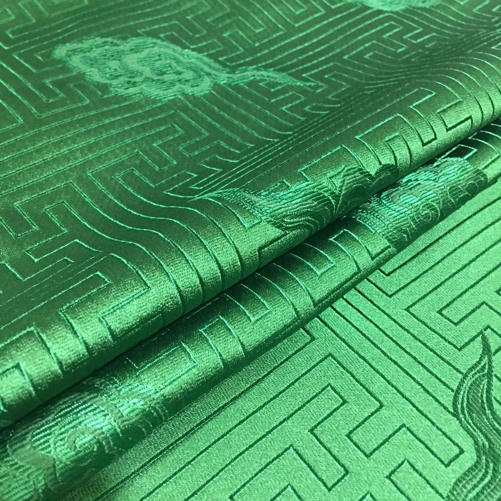 祥云锦缎面料 印花复古纺织面料 古装旗袍制衣布 时装织锦缎布料