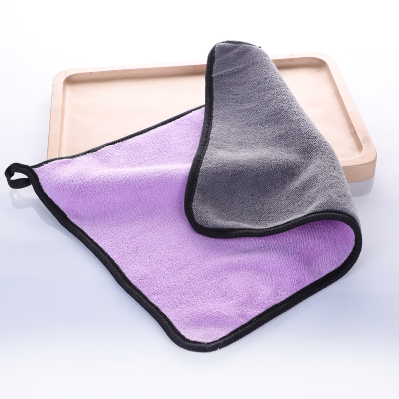 Car Cleaning Cloth Seamless Double-Sided Car Towel Cleaning High Density Towel Large Cleaning Cloth Coral Fleece Thickened Absorbent