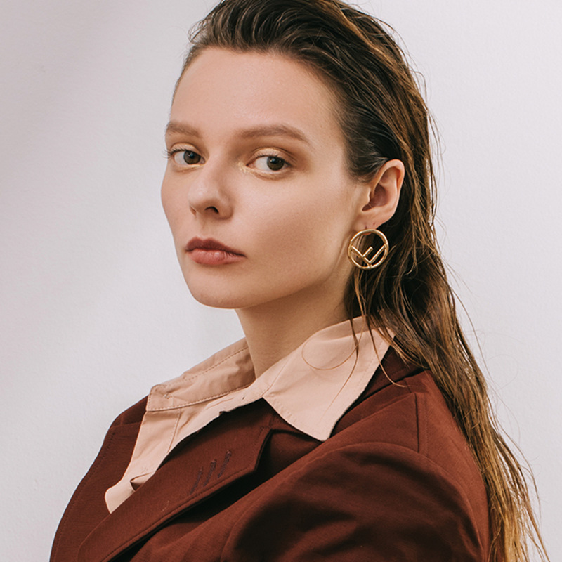 欧美时尚创意设计几何圆形耳环女复古简约网红ins冷淡风耳饰耳钉