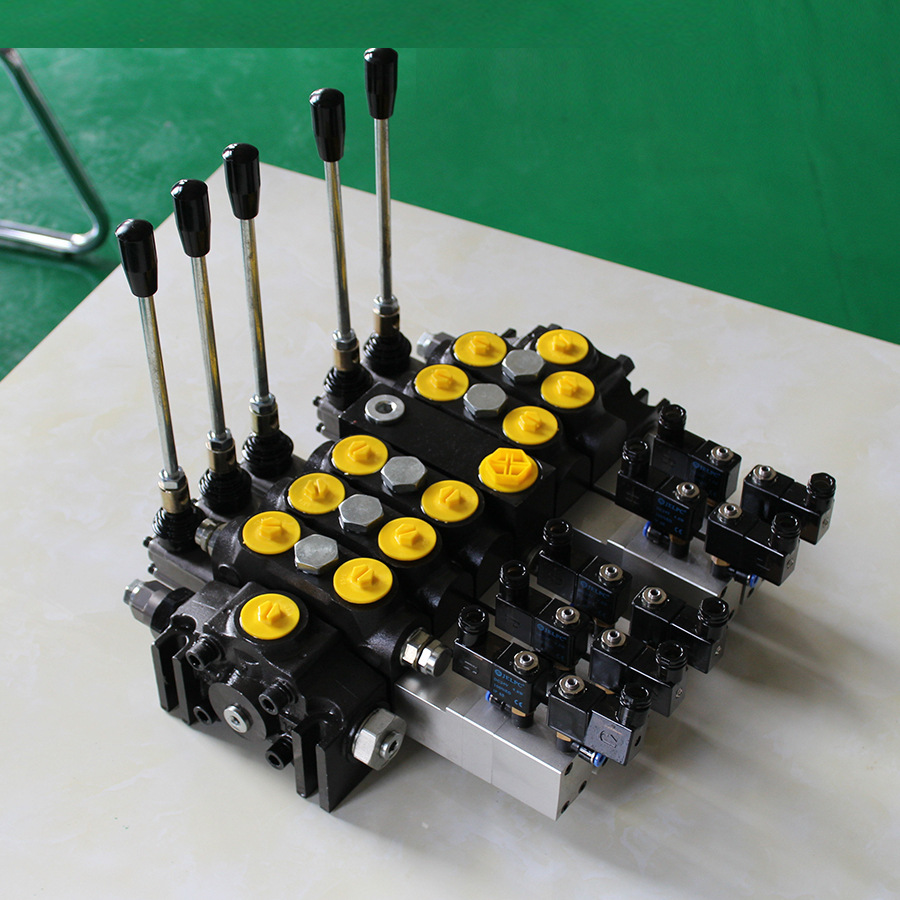 电磁控制高压带汇流中间进油体多路换向控制阀分配器水井钻机阀