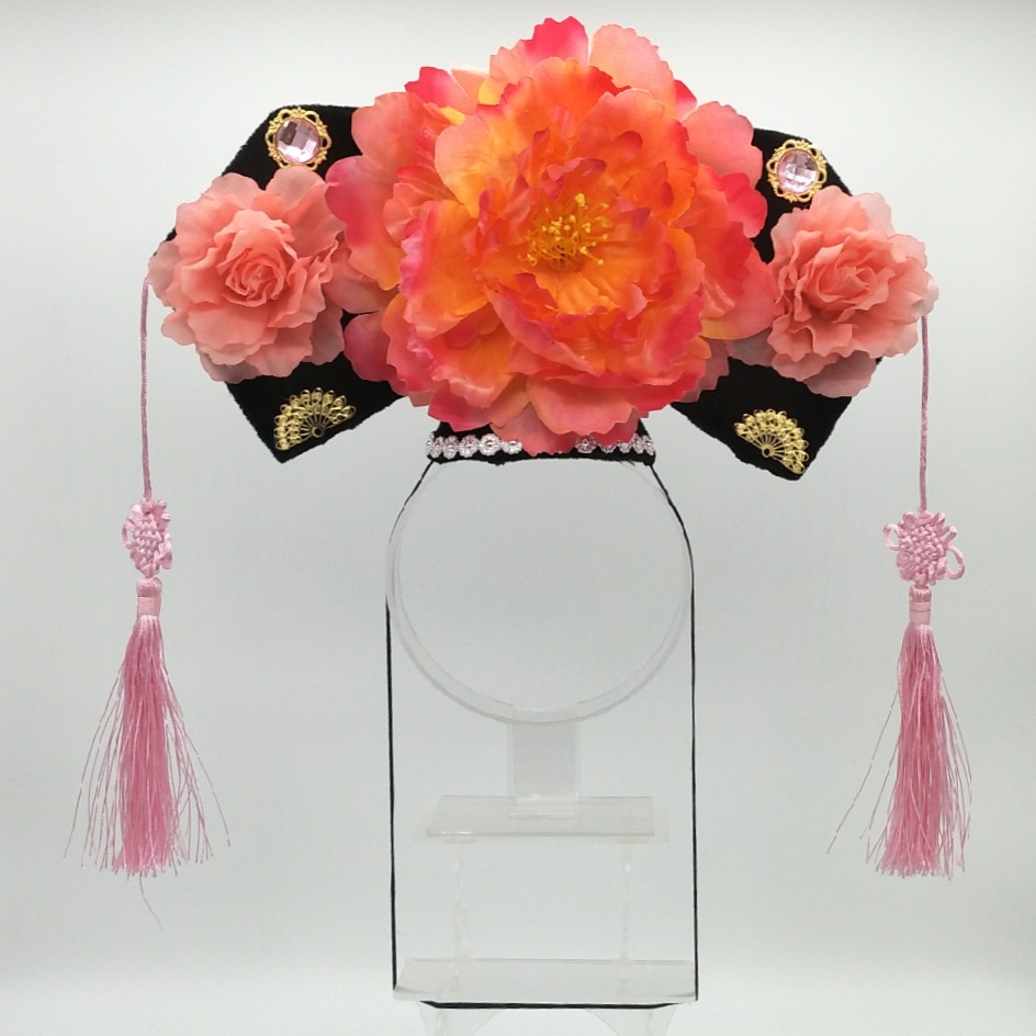 满族格格头饰清朝旗头格格帽成人儿童舞台演出道具