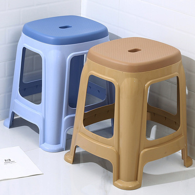 厂家直销加厚大凳面塑料高凳浴室防滑餐桌椅凳换鞋办公室塑料凳子