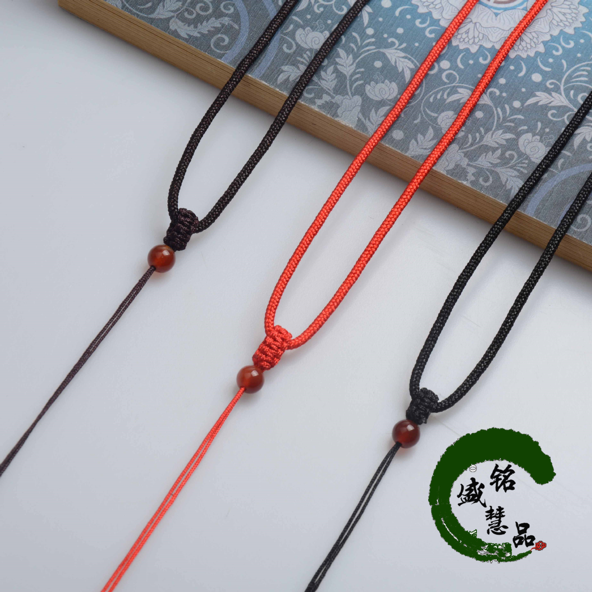 Necklace Rope DIY Handmade Woven Crystal Agate Pendant Halter Lanyard 2mm Ornament Jade Rope Wholesale