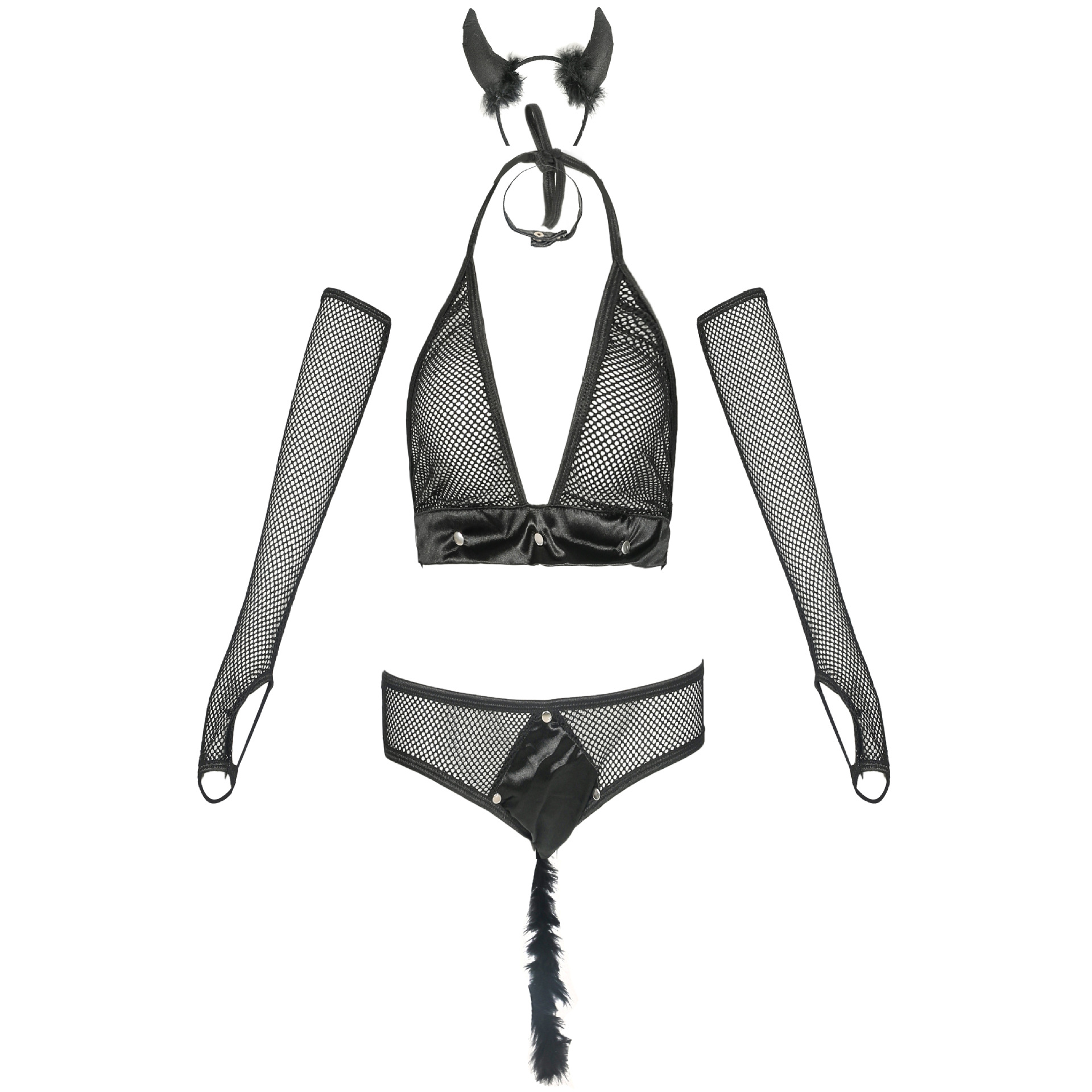 猫女郎 游戏制服 女士情趣内衣 欧美猫女装套装 角色扮演网眼猫装