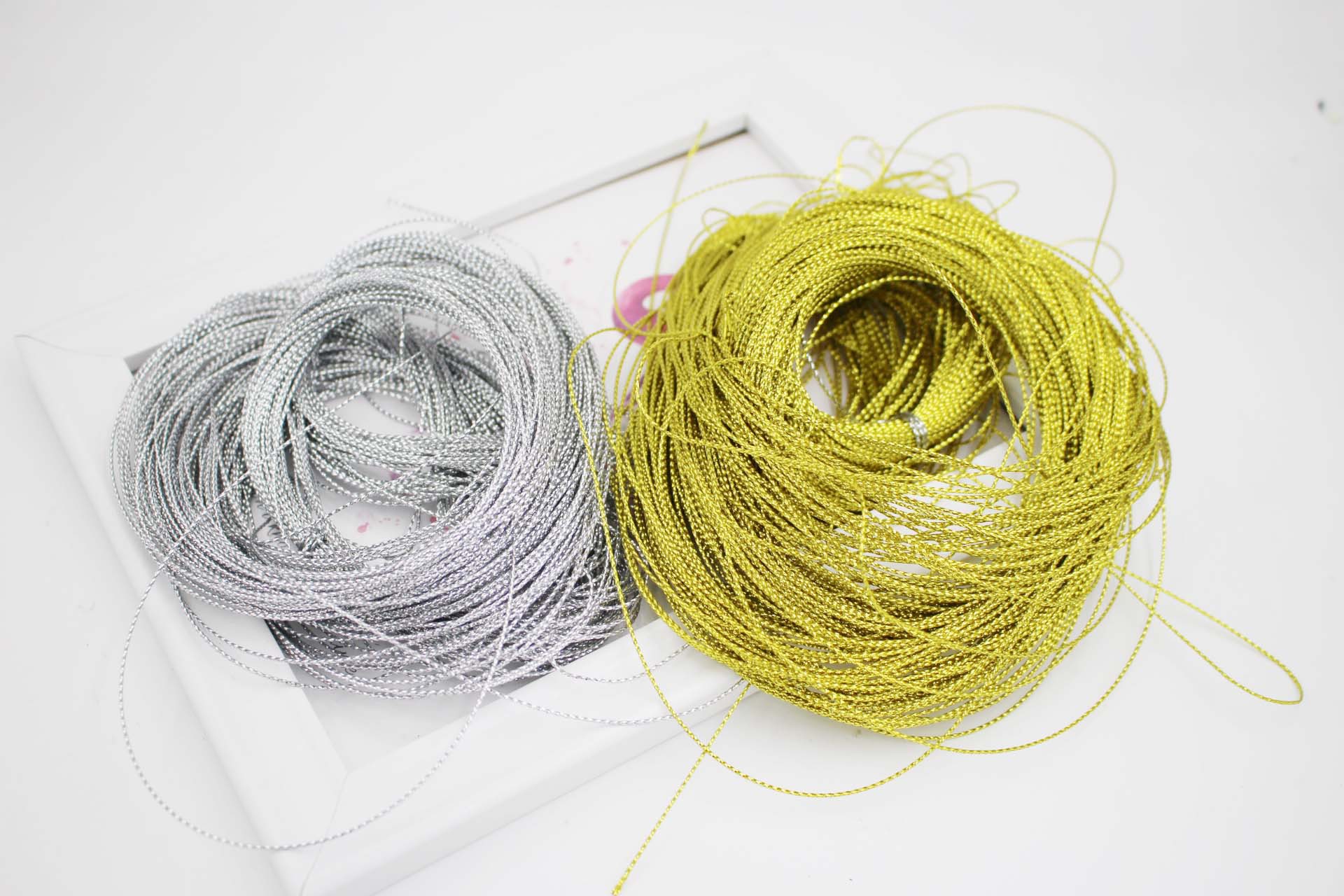 8股金丝银丝弹力线绳金银松紧绳金丝吊牌线弹力绳 穿铃铛线