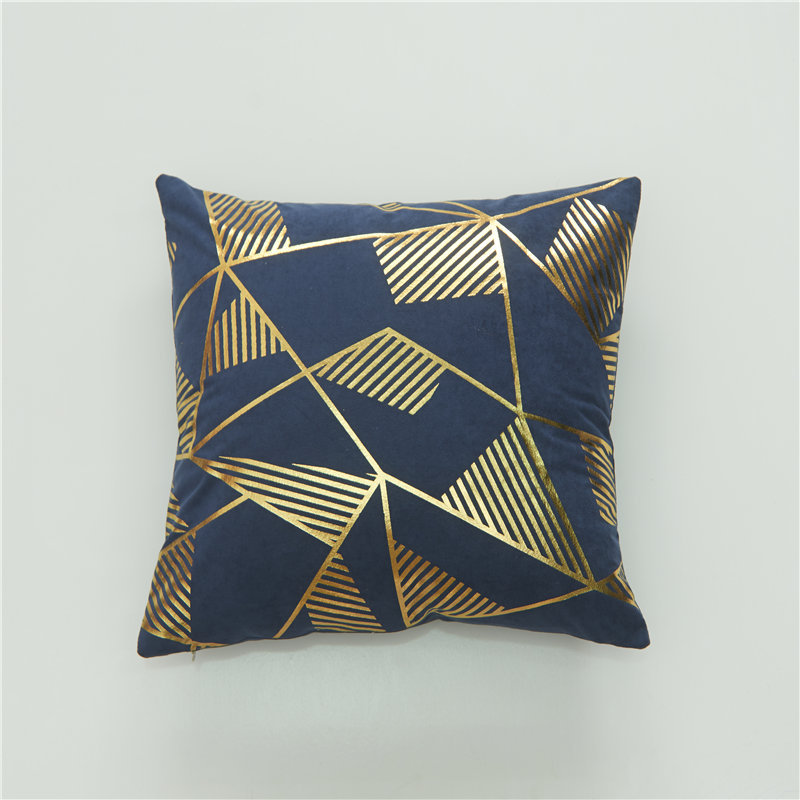 Direct Selling Home Pillow Cover Lambswool Geometric Bronzing Pillow Cover Multi-Color Optional Morandi Seat Cover