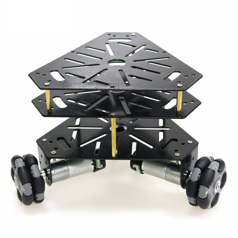 三层58mm全向轮底盘智能小车三层移动机器人omni wheel