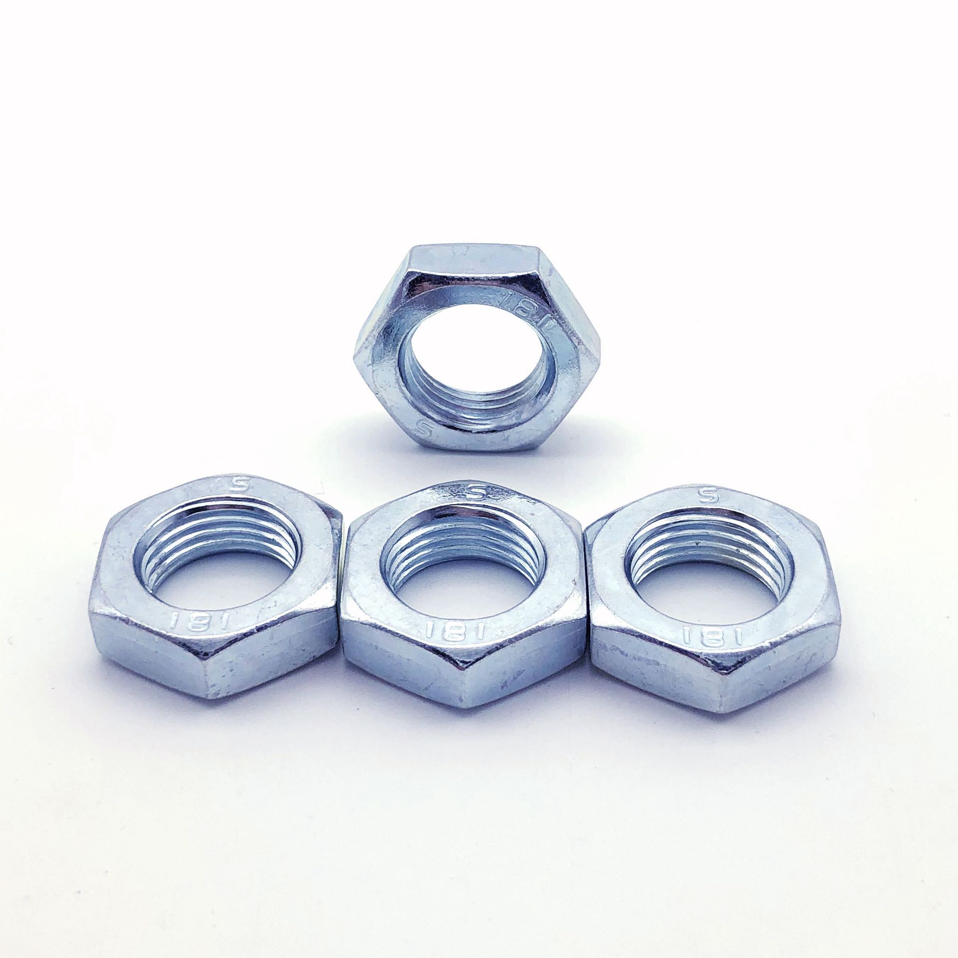 申合五金 gb /t 6172.1 六角薄螺母 4.8级外六角螺帽碳钢镀锌现货