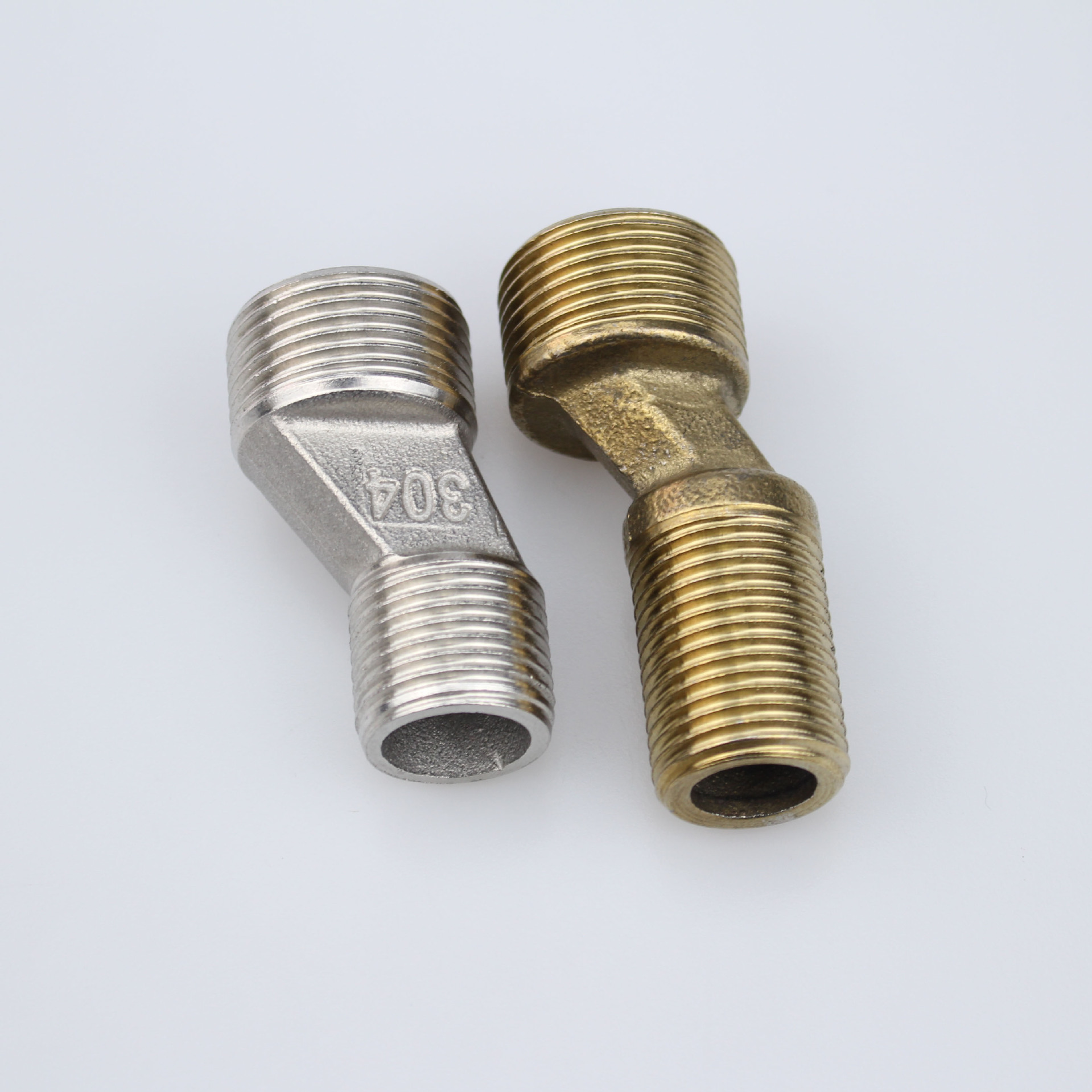 304不锈钢接头4分双外丝螺纹直接头 水暖对接五金配件 不锈钢对丝