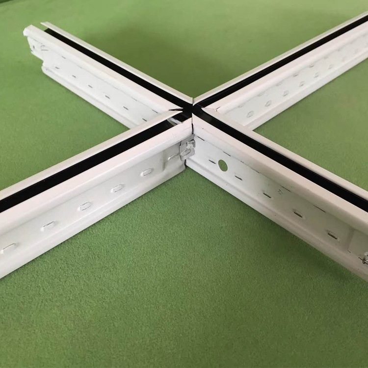 厂家直供吊顶材料烤漆龙骨黑槽t型龙骨平面t型龙骨可定制