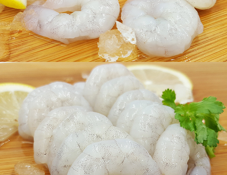 现剥新鲜冷冻南美白对虾仁51-60 去头去壳去虾线去肠生虾仁10kg