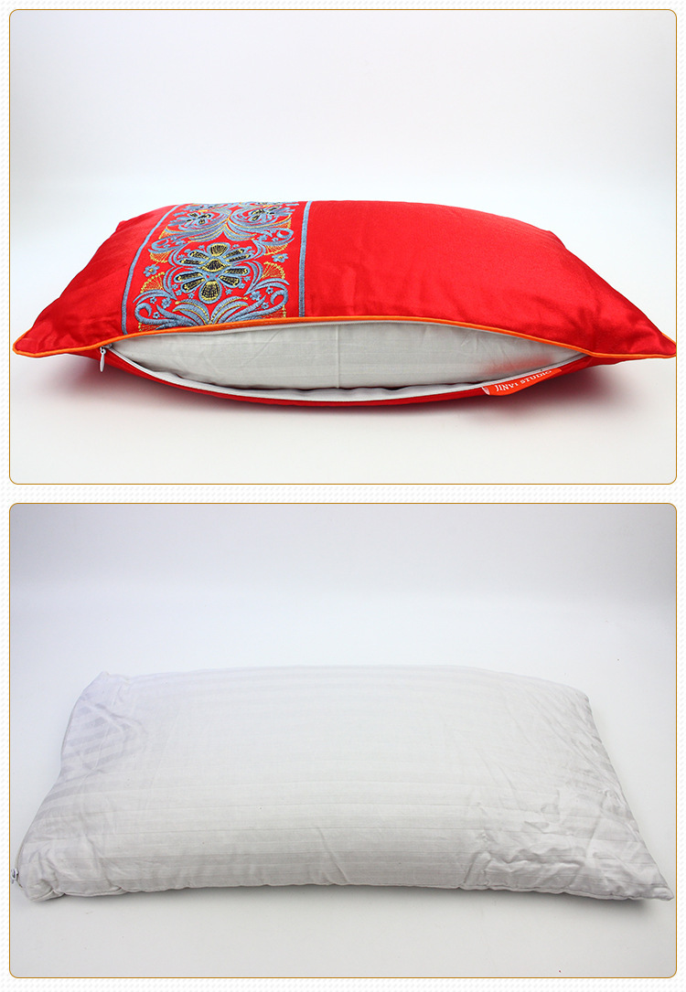 艾草颈椎枕绣花刺绣枕头艾草草本枕成人多色厂家批发定制