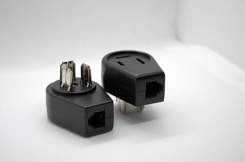 丹麦电话转接头公母座dm06 欧洲电话机插头