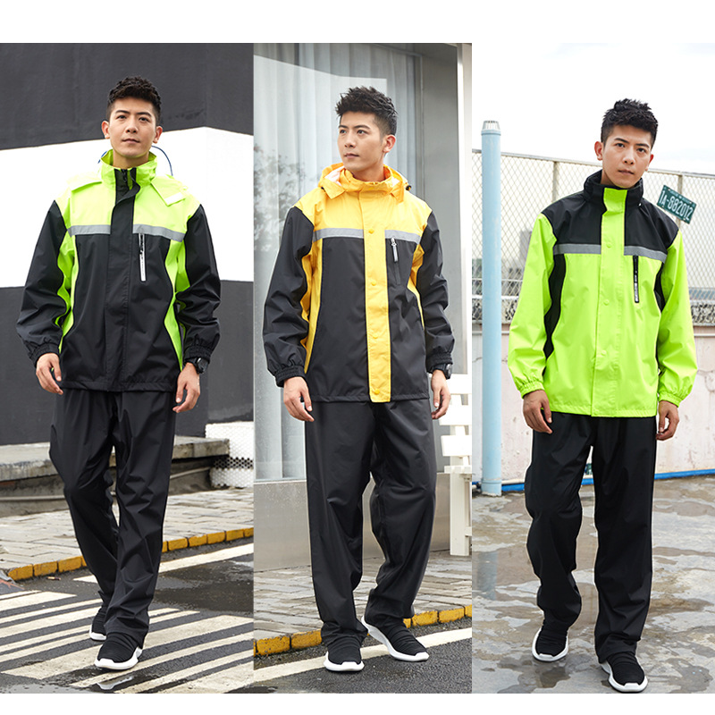 Fashion Raincoat Reflective Double-Layer Split Raincoat Rain Pants Split Suit Rainproof Riding Motorcycle Raincoat