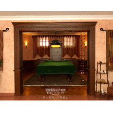 欧式实木门框门套别墅酒店家用哑口门套窗套中式客厅单包套哑口套