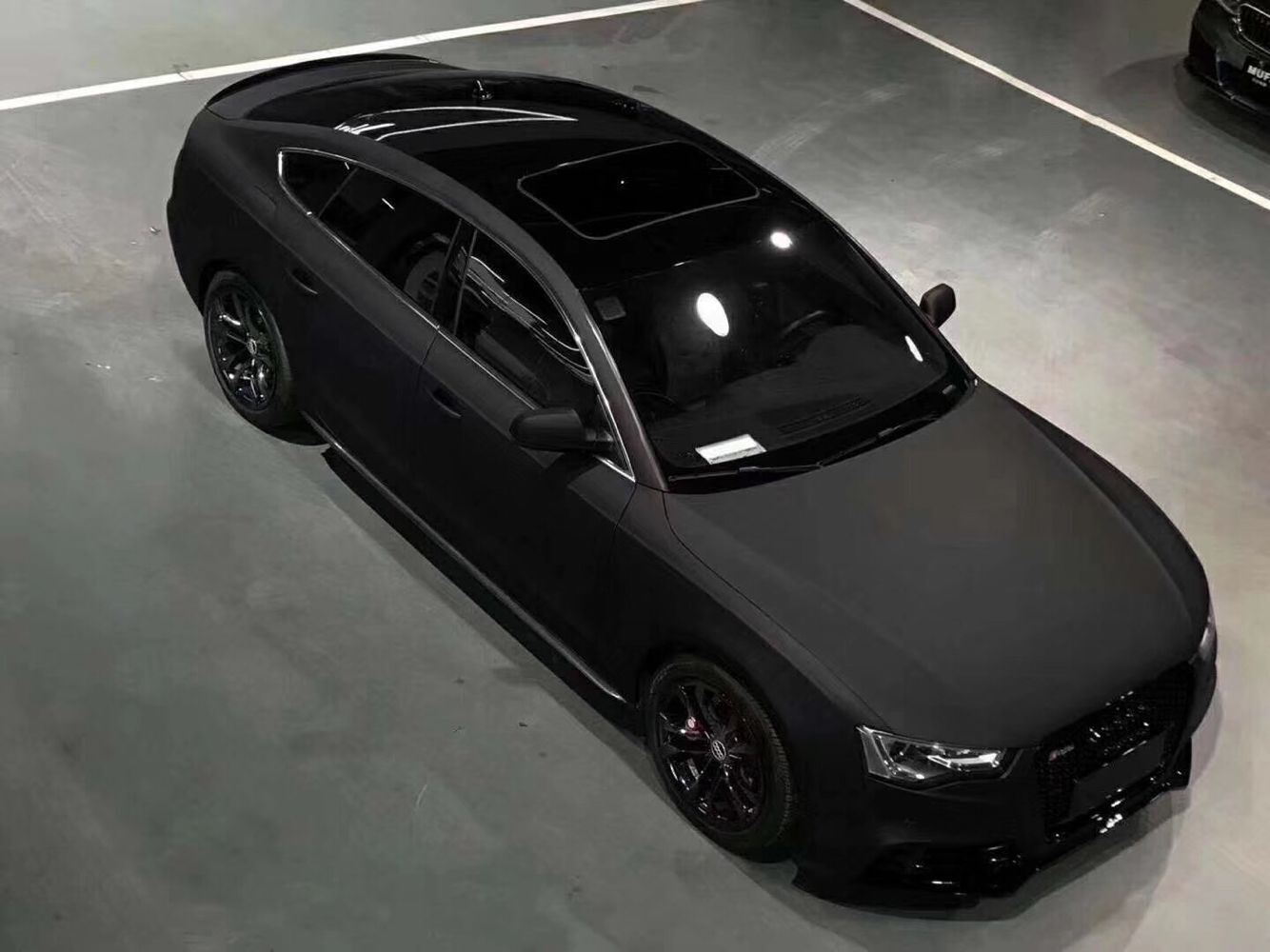 汽车 低粘磨砂黑车身改色膜 亚面磨砂黑全车改色贴膜 手机贴膜