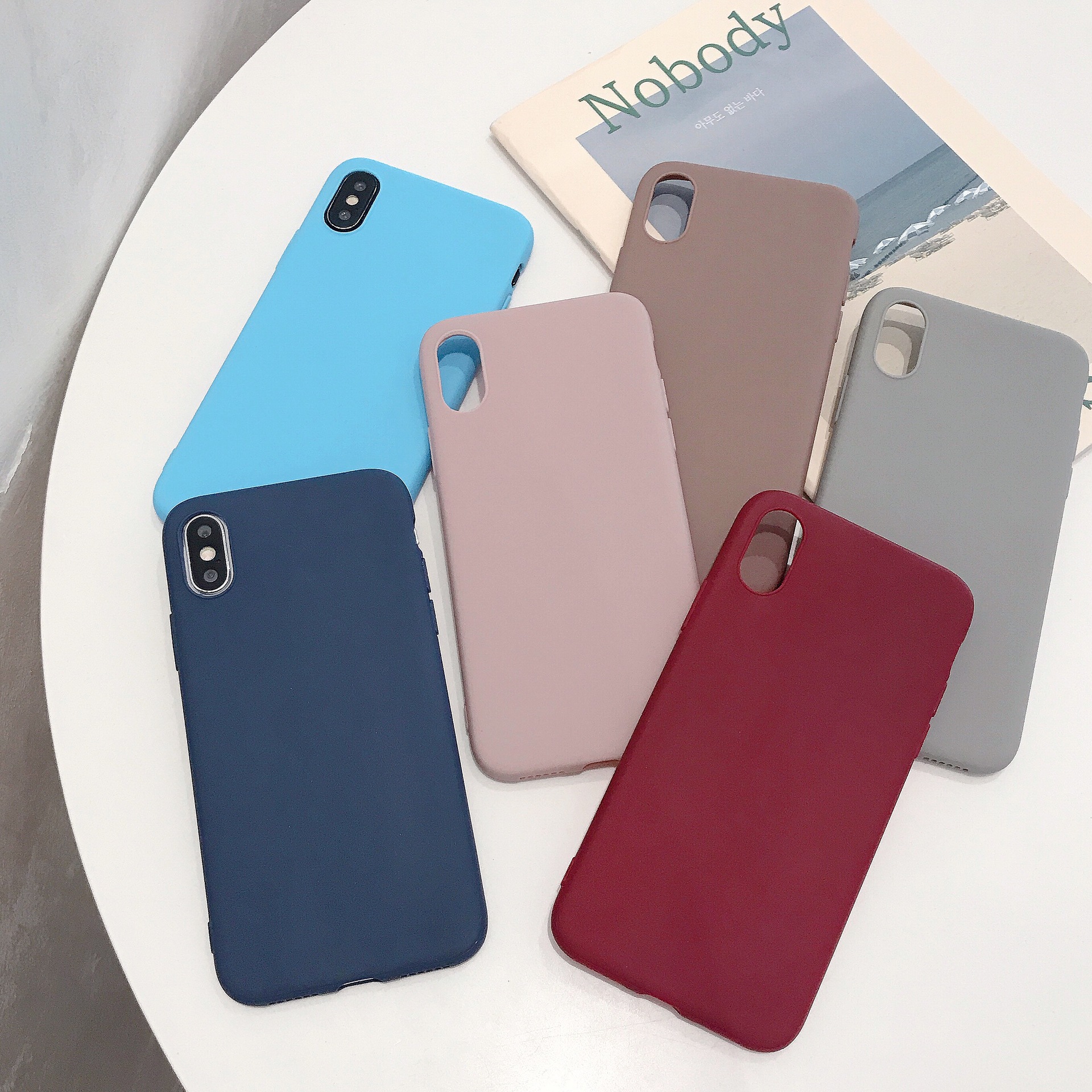 小清新简约纯色oppo系列 tpu磨砂软胶壳素材手机壳厂家直销