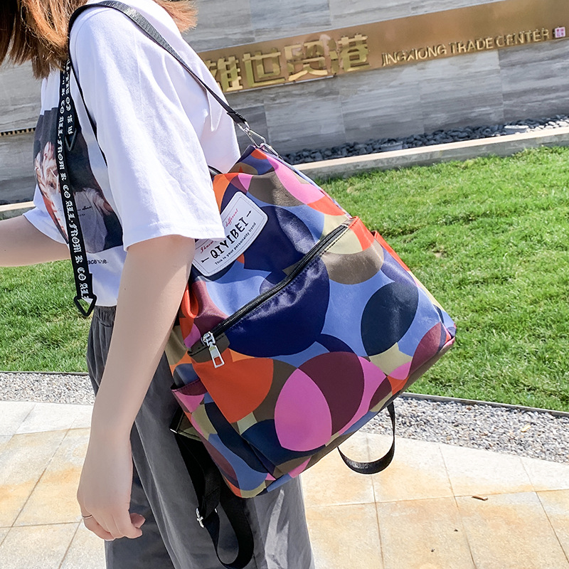 Backpack Women's Korean Style 2019 New Fashion Shoulder Hand-Carrying Dual-Use Women's Bag Fashion Backpack Women's Cross-Border