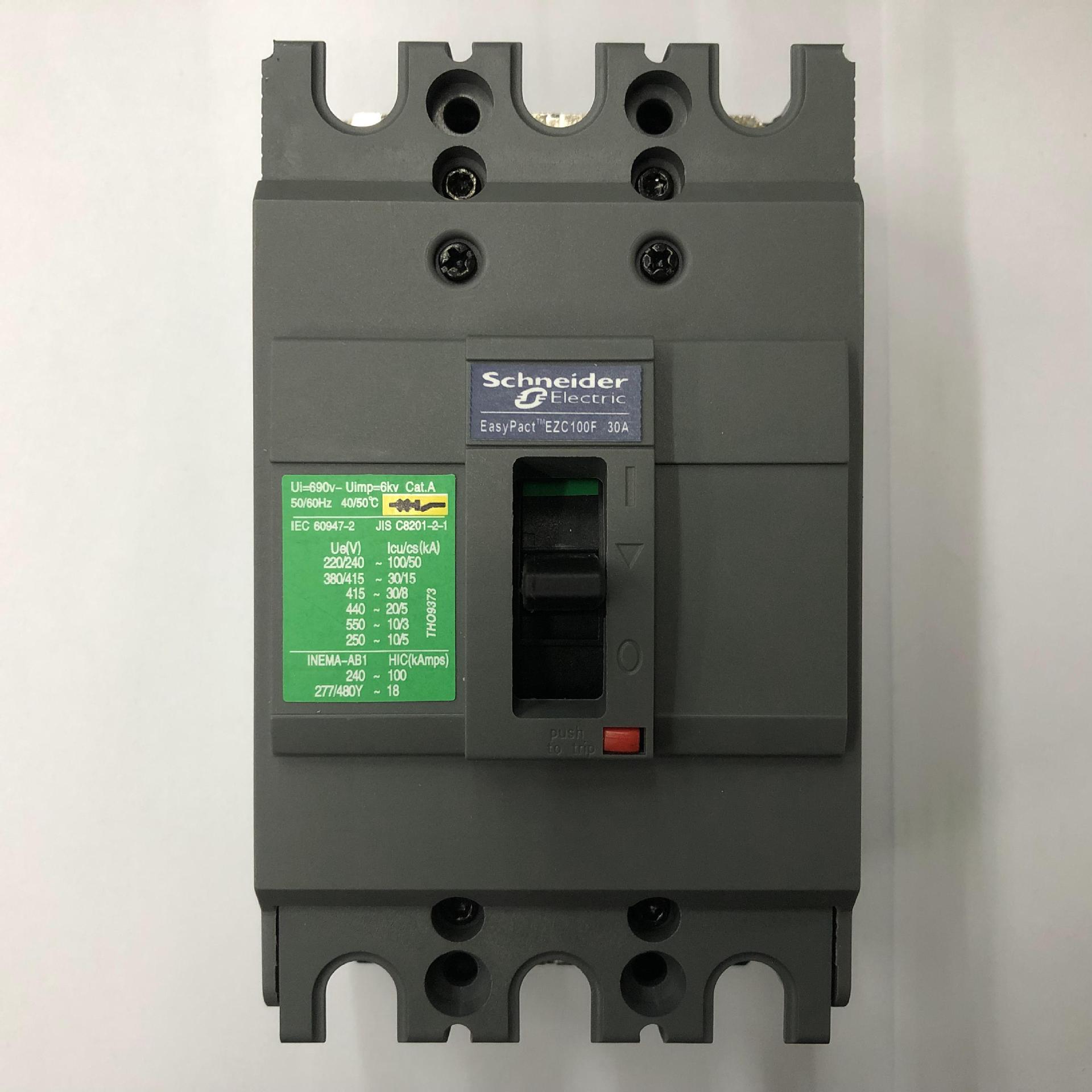 原装正品ezc100f3030 3p 30a施耐德塑壳断路器