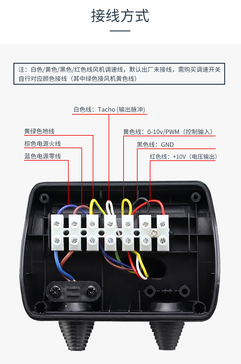 鸿冠管道风机8寸换气扇强力排气扇变频风机油烟抽风机艾灸排烟机