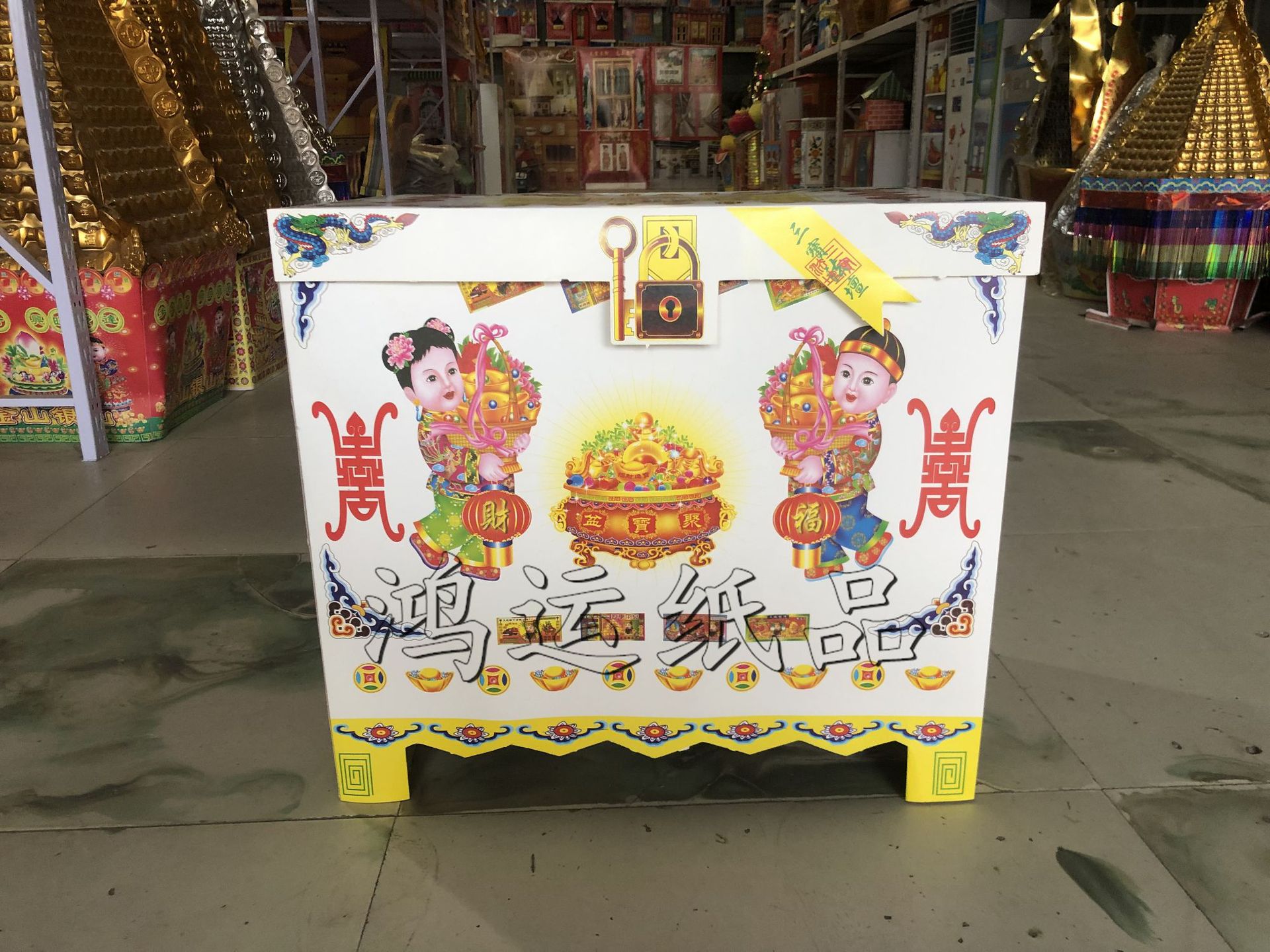 雄县厂家直销 殡葬用品 纸活纸扎 佛教用品 钱箱 钱柜 箱子 柜子