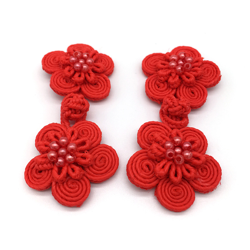 妙艺纽扣纯手工制作梅花订珠扣儿童装裙子旗袍古风盘扣