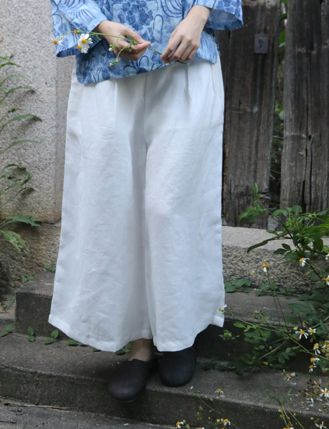 夏季纯苎麻 裙裤 s910