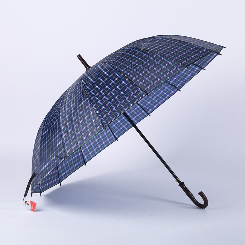 厂家直销加大16骨格子 直杆雨伞防水遮阳 定制广告成人男女通用
