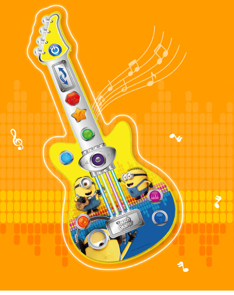 小黄人魔幻音乐吉他婴幼儿童兴趣培养听力训练触摸音乐玩具mn5379