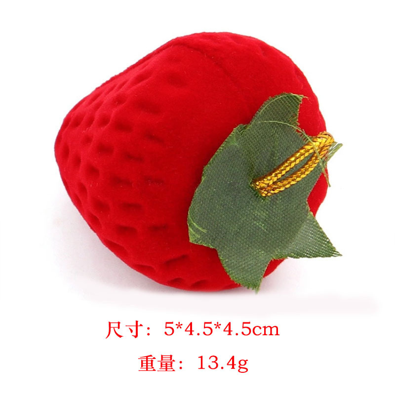 Jewelry Box Exquisite Creative Flocking Box Pear Strawberry Pineapple Ring Box Jewelry Storage Cute Shape Jewelry Box