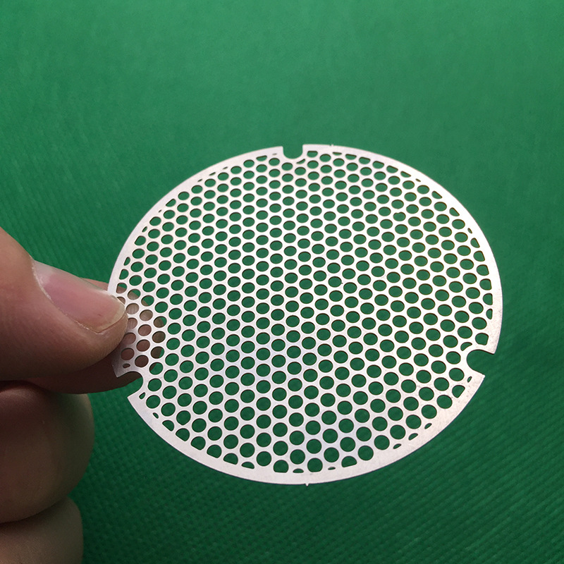 厂家生产304不锈钢蚀刻网片 直径56mm带定位孔圆形过滤筛分网片