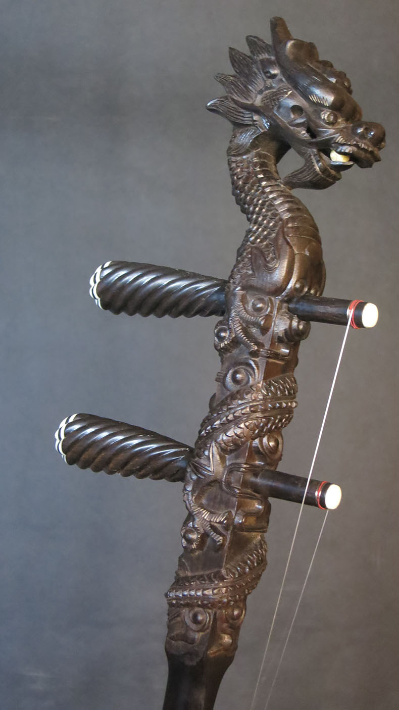 长尧牌/旧料老红木龙头越胡 主胡越剧二胡古悦民族乐器琴弦码子弓