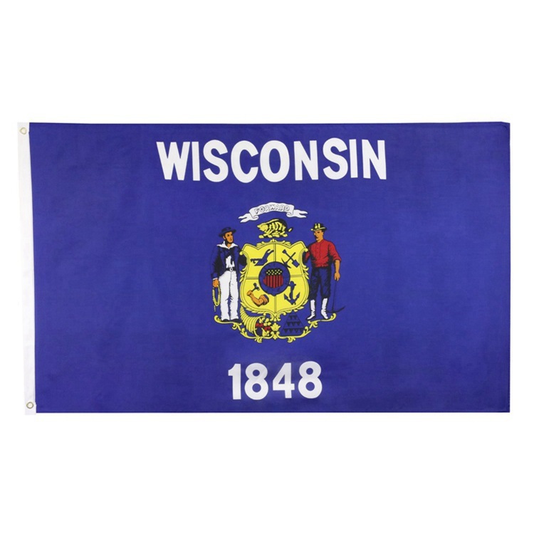 【跨境专供】美国各州国旗 威斯康星州旗 90x150cm wisconsin