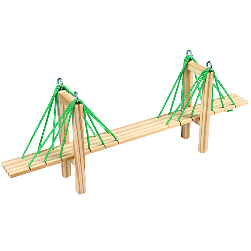斜拉桥 科技手工小制作diy科学实验创意儿童益智木制玩具模型材料