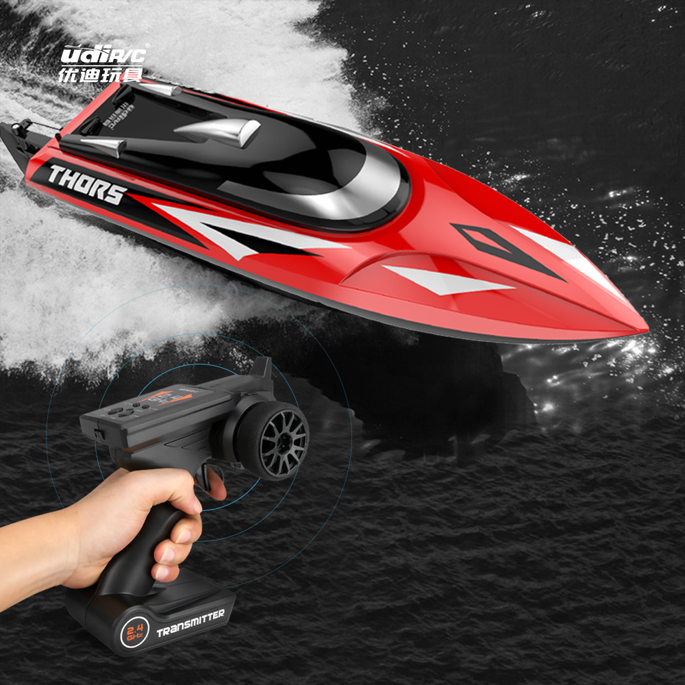 udi902遥控船水冷翻船一键复位竞速双层防水快艇新系列优迪玩具rc