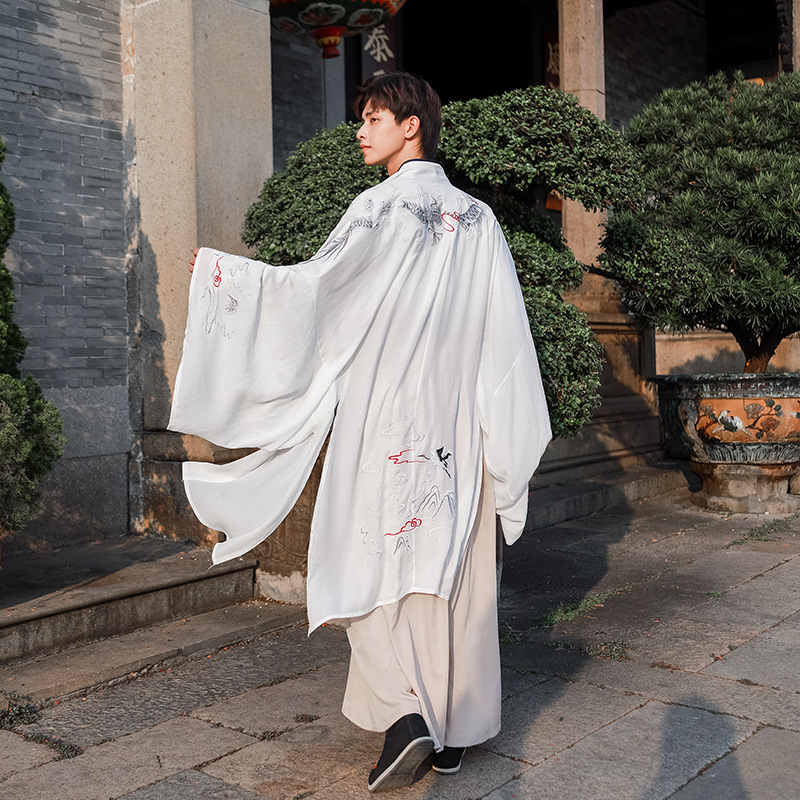 3971魏晋大袖衫大码汉服男装中国风古装武侠复古学生日常表演套装