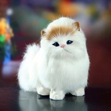 仿真动物模型小猫咪儿童动物毛绒玩具会叫的猫玩偶仿真猫咪公仔