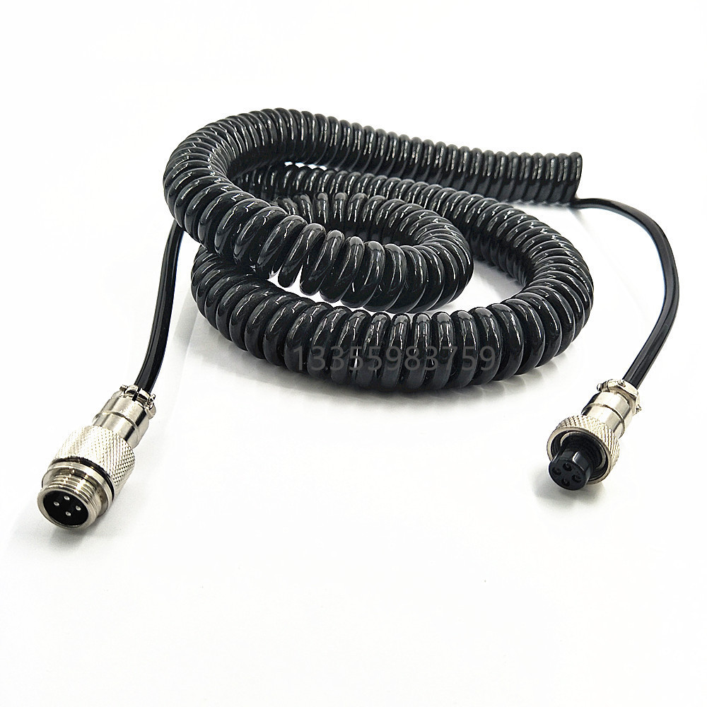 工厂直销 2芯3 4 5 6芯航空头弹簧线 公母头倒车影像半挂车螺旋线