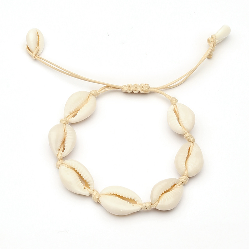 Taoshi Ornament Factory Direct Sales Puka Shell Bracelet Hawaiian Style Hand-Woven Shell Bracelet