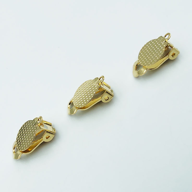 日韩潮流学生耳环耳饰手工diy材料青蛙夹耳夹圆盘夹可粘饰品配件