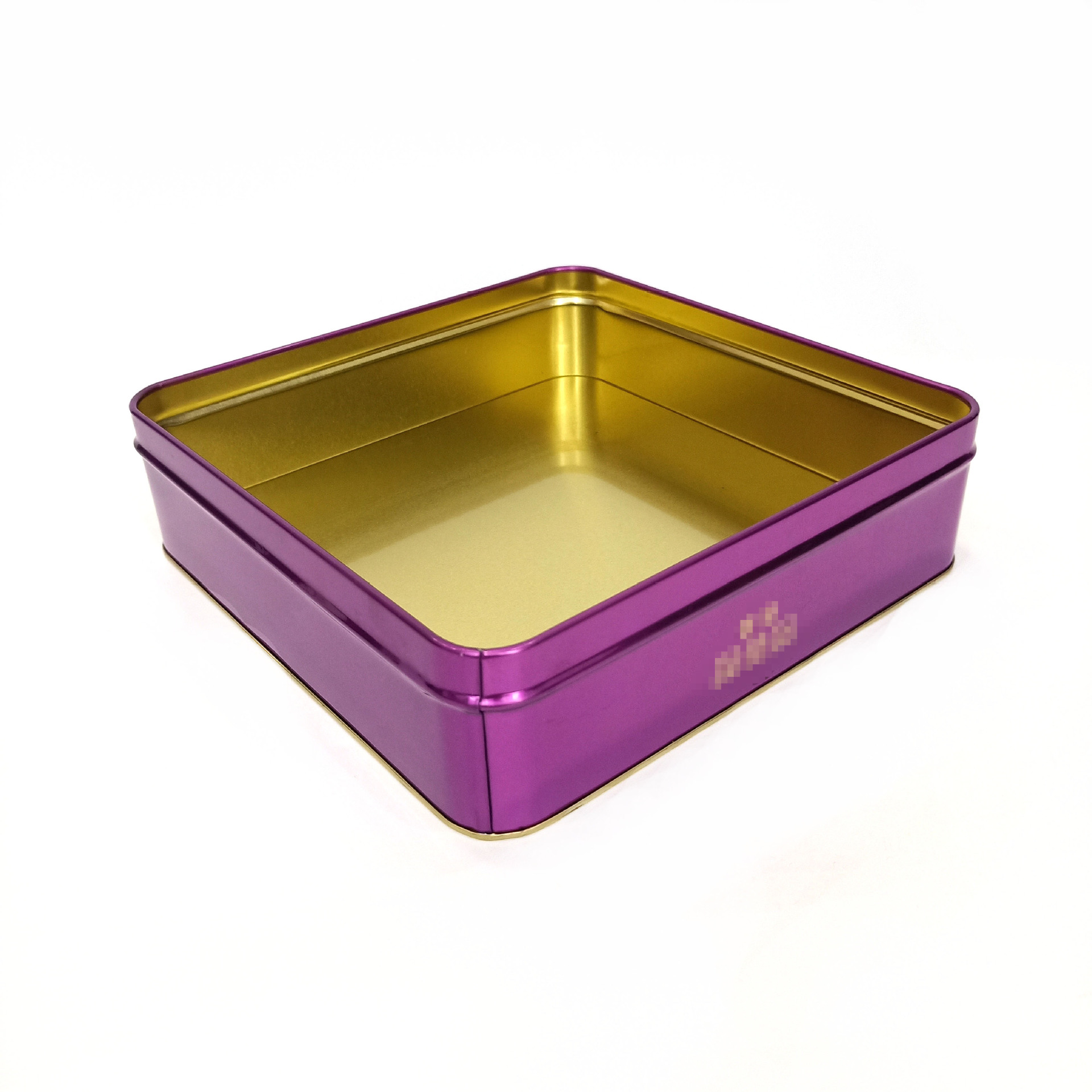 厂家定制四个装月饼铁盒包装月饼铁罐正方形饼干铁盒礼品包装