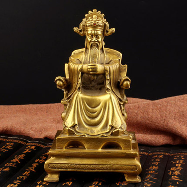 新款铜龙五爷摆件财神爷佛像家居铜像开业礼品金属工艺品-阿里巴巴