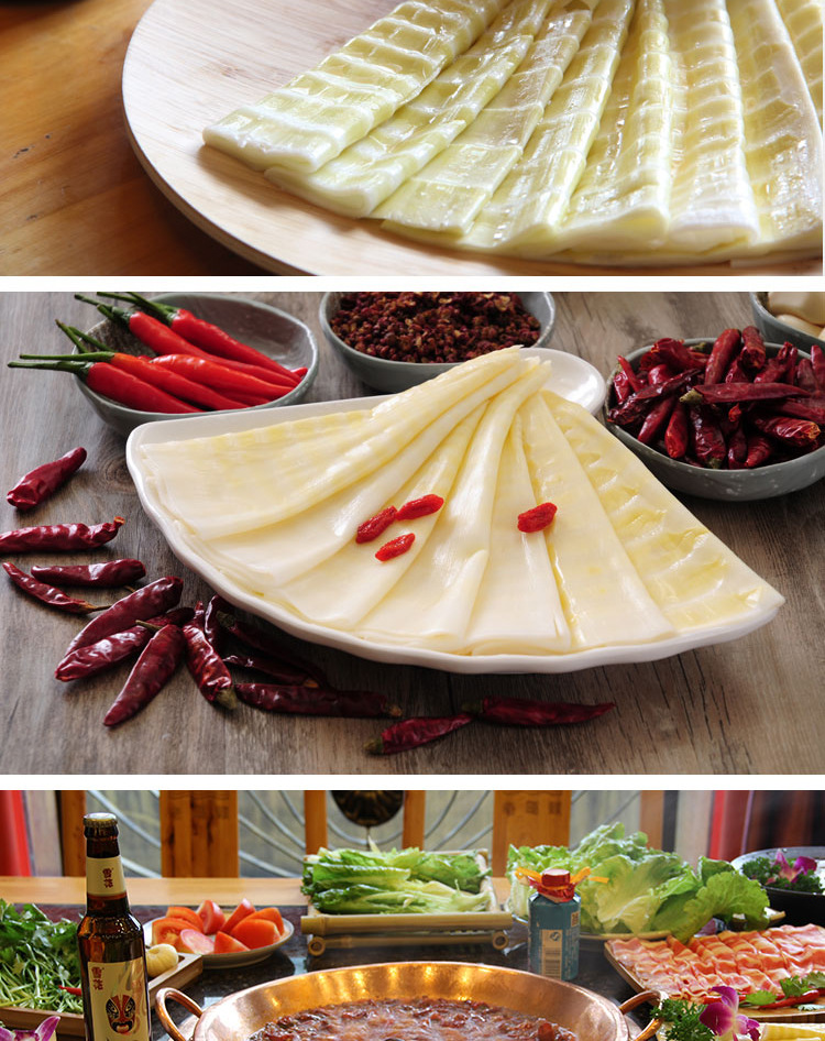 吉食道厂家直销新鲜 竹笋低脂脆嫩粗纤维食品火锅笋大刀笋片1000g