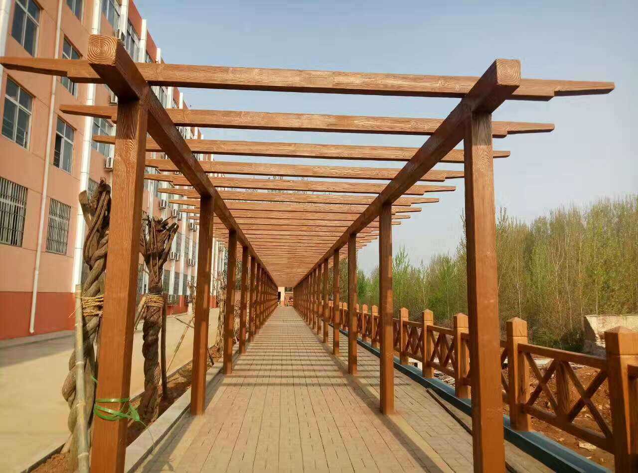 水泥花架受欢迎的原因,关于水泥仿木花架的设计要点与优点