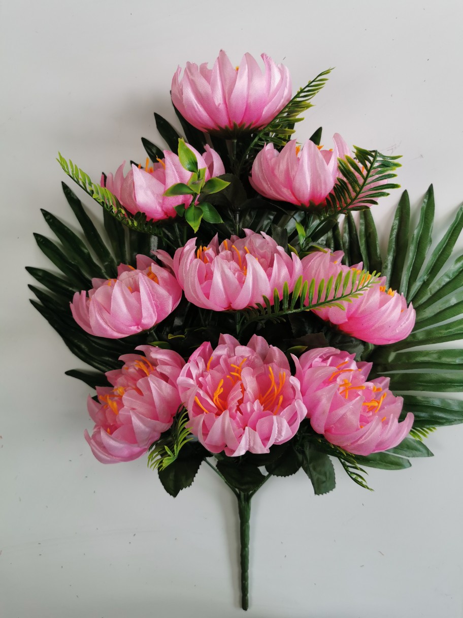 9朵尖角牡丹清明花仿真花永生花把花