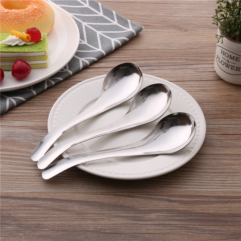 厂家直销不锈钢指南针勺,无磁勺子 批发食堂饭店勺可印logo