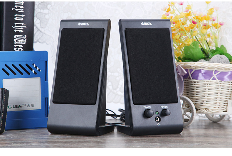 厂家直销便携低音炮音箱 黑色电脑小音响 笔记本通用音响批发定做