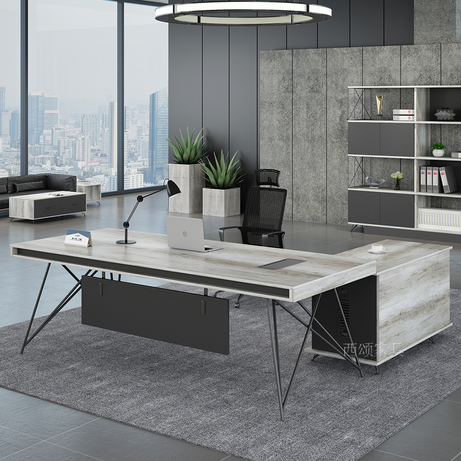 现代老板桌办公桌简约桌子组合总裁单人大班台经理主管桌办公室