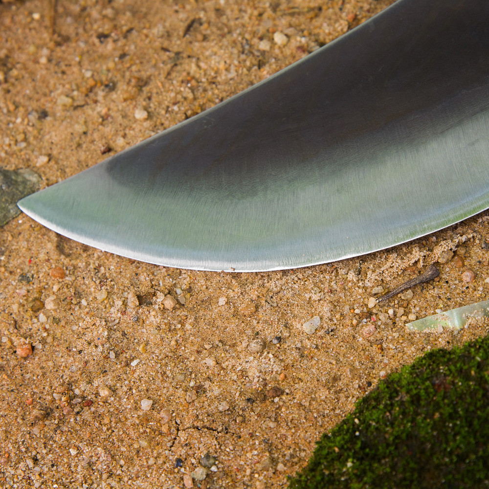 手工锻打剔骨刀 专业割肉剥皮屠宰刀 纯手工切肉刀菠萝木柄屠夫刀