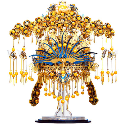 拼酷凤冠3d金属拼装立体拼图有14岁以上手工diy抖音玩具成人高难